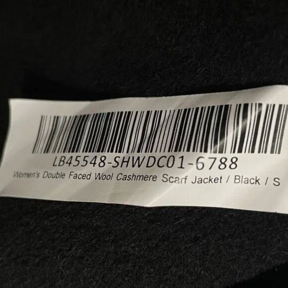 NWT Quince Double Faced Merino Wool Scarf Coat S Black - Picture 16 of 16